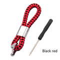 Handwoven Leather Car Keychain | Retro Horseshoe Buckle Key Ring
