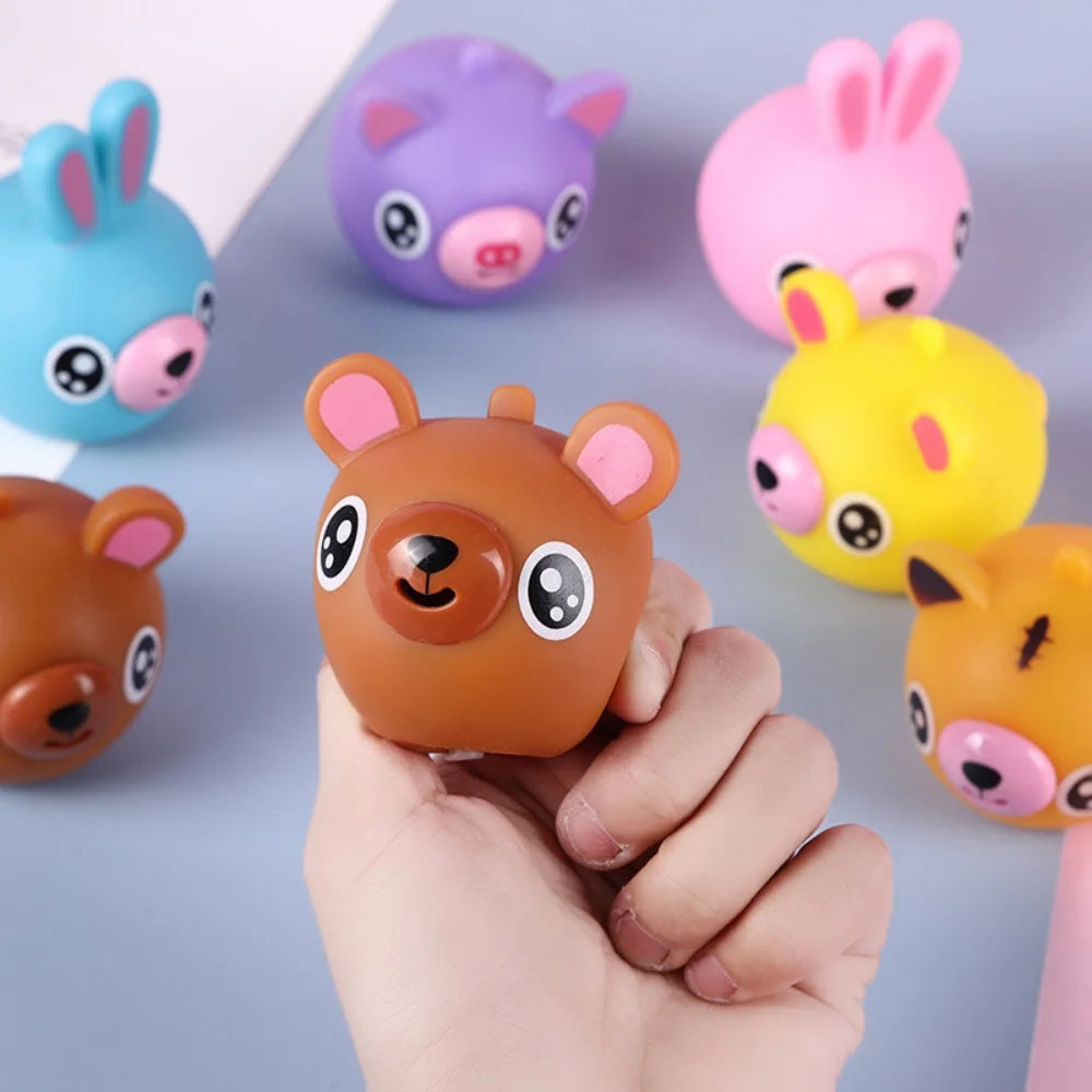 Screaming Pigs Squeeze Animal Ball | Squeaky Stress Relief Toy