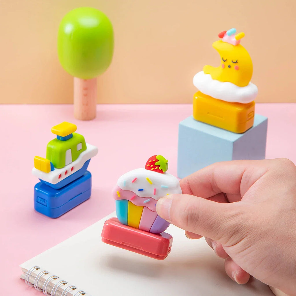Custom Creative Cartoon Name Stamps | Personalized Seals for School Uniforms and Signatures