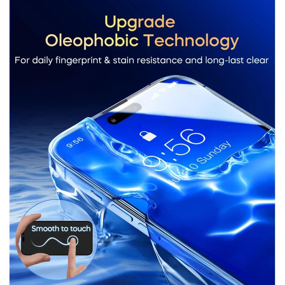 NNBILI 3pc Ultra HD Tempered Glass Screen Protector | Full Coverage with Auto-Alignment Kit