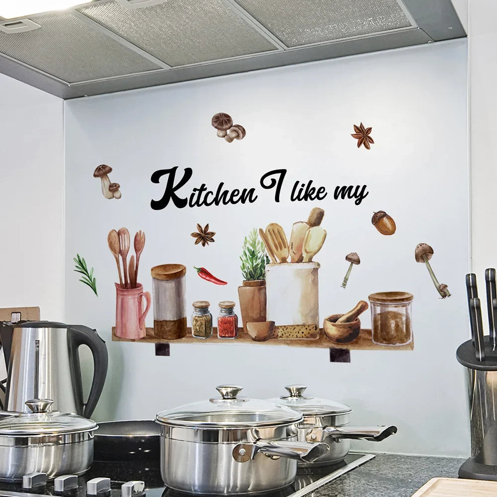 Removable Flower and Butterfly Wall Stickers | Waterproof PVC Wall Decals for Kitchen and Dining Room
