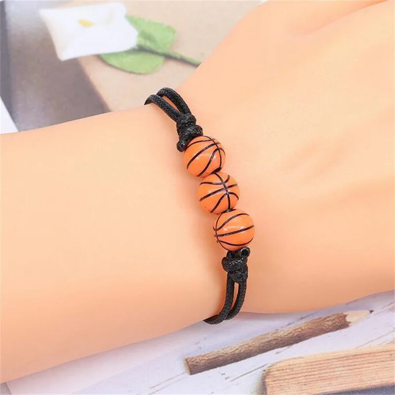 Sports Bracelet Set | 5 or 10 Pack Adjustable Beaded Bracelets for Sports Theme Parties