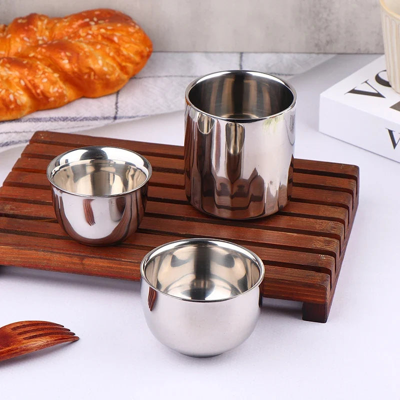 Stainless Steel Double Wall Insulated Mugs | Heat Retaining Drinking Cups