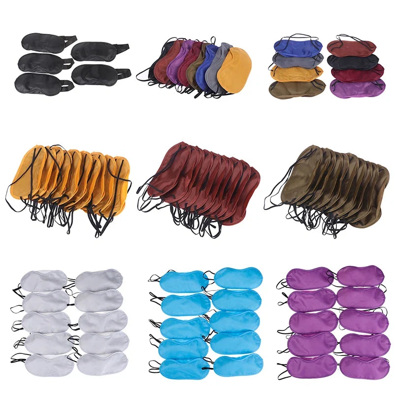 Silk Sleep Eye Mask Set | Light Blocking Padded Blindfold for Travel and Home