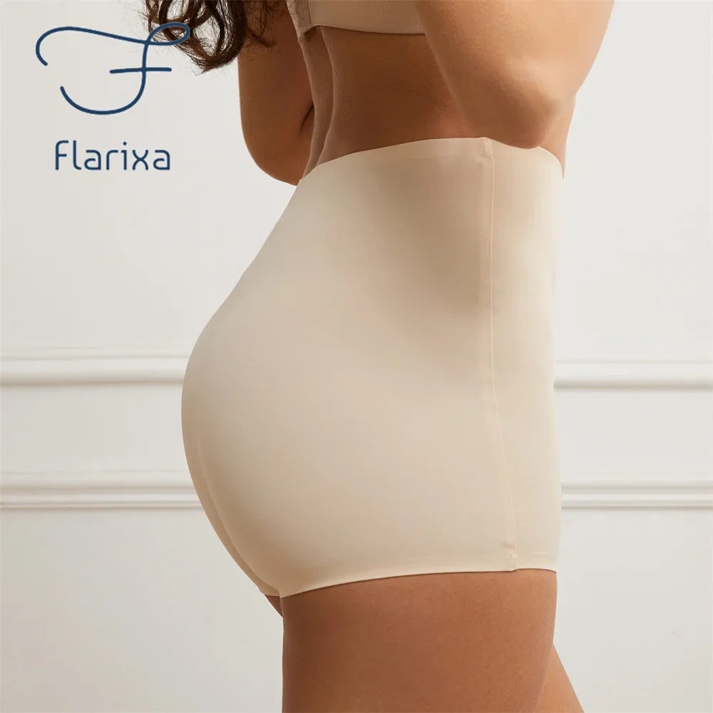 Flarixa Seamless Women Boxer Briefs | Anti Chafing Boyshorts with High Waist