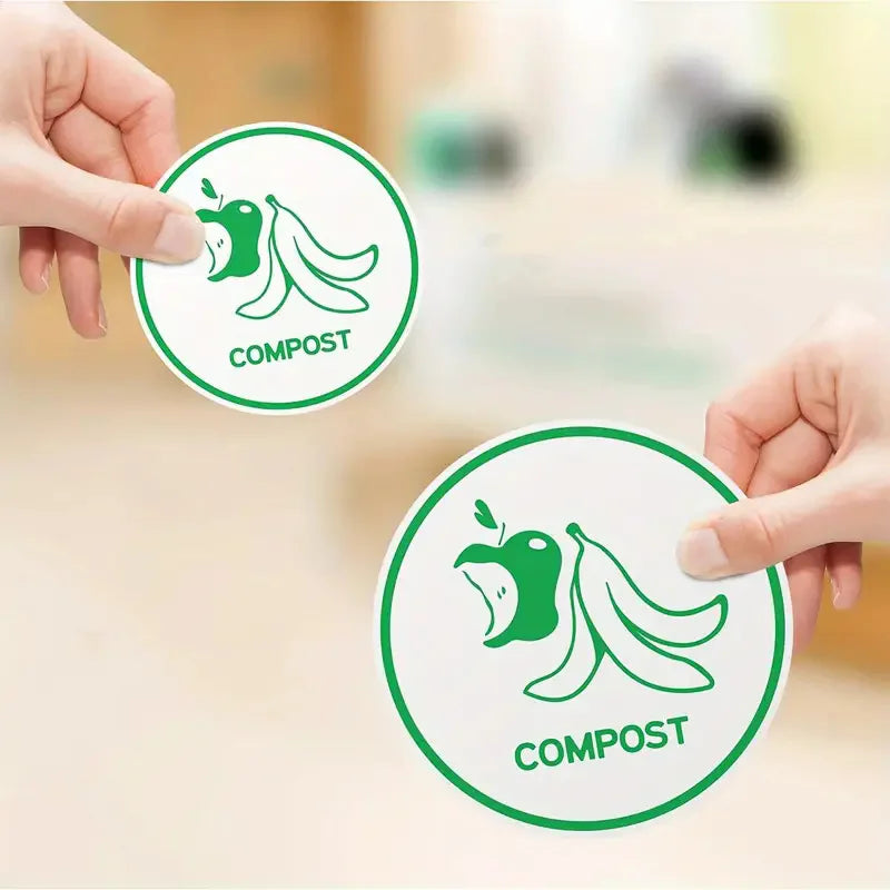 Recycling Sorting Sticker Set | Aluminum Plastic Glass Compost Bin Decals
