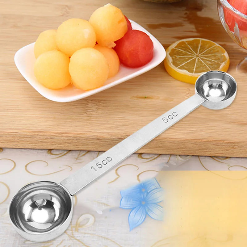 Double Side Measuring Spoon | Stainless Steel Coffee Scoop with Tablespoon and Teaspoon