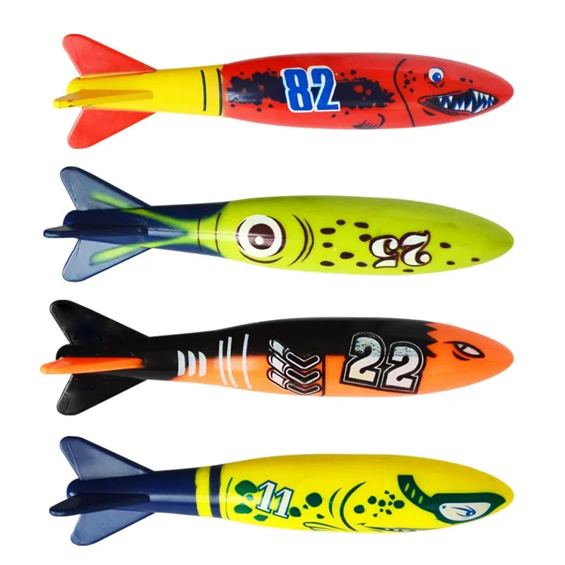 Kid Summer Shark Rocket Throwing Toy | Swimming Pool Dive Game Water Fun Toys
