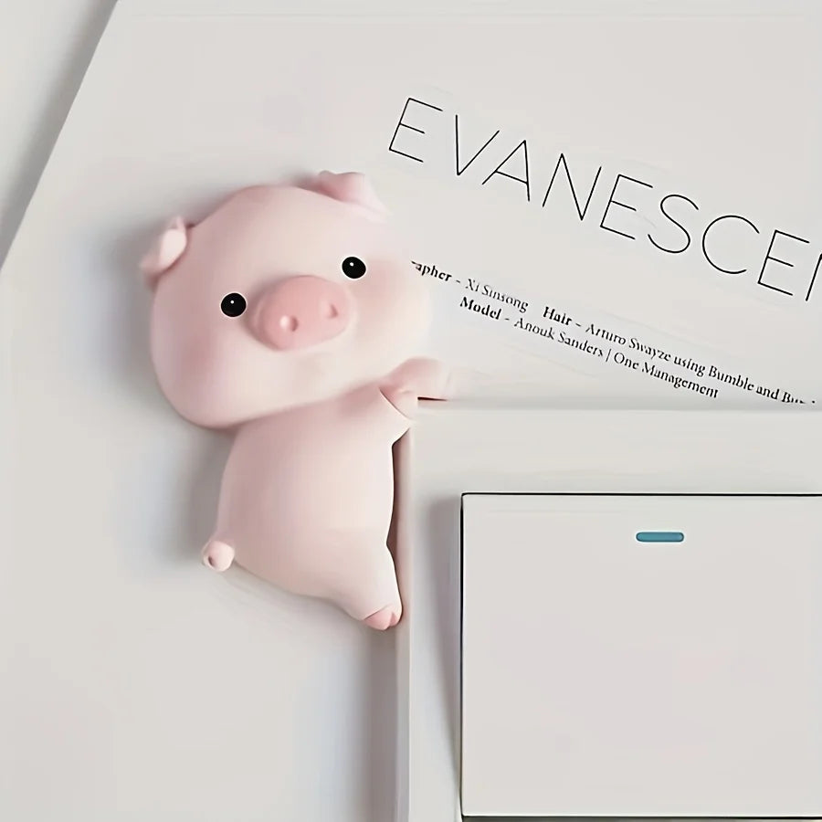 3D Cartoon Pig Light Switch Cover | Sweet Pink Animal Wall Decor