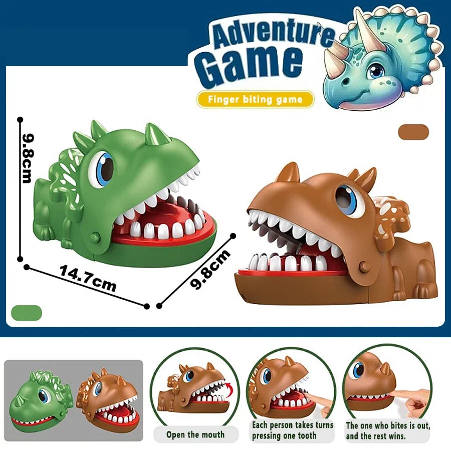 Triceratops Dinosaur Biting Hand Toy | Funny Parent-Child Prank Game