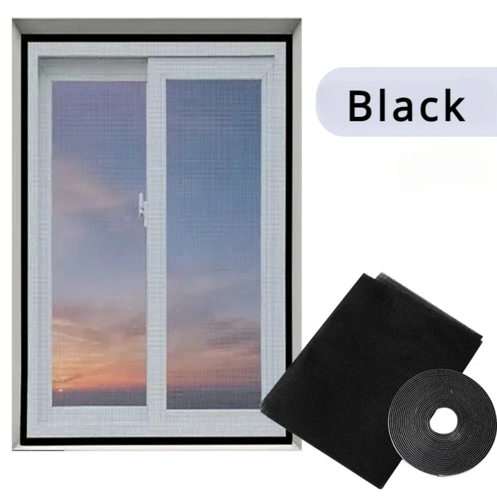 Self-Adhesive Mosquito Window Screen Curtain | DIY Insect Net for Doors and Windows