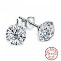 Crystal Zircon 925 Sterling Silver Stud Earrings | Fine Jewelry for Women