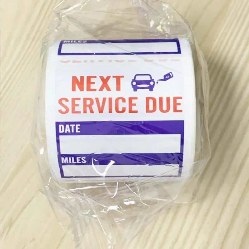 150pcs Car Oil Change Reminder Stickers | Maintenance Service Due Labels for Auto Shops