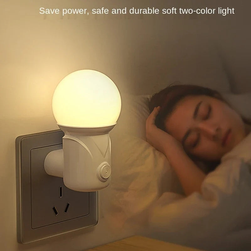 LED Night Light with Dimmer | 2-Color Eye Protection Lamp for Baby Nursing and Sleep
