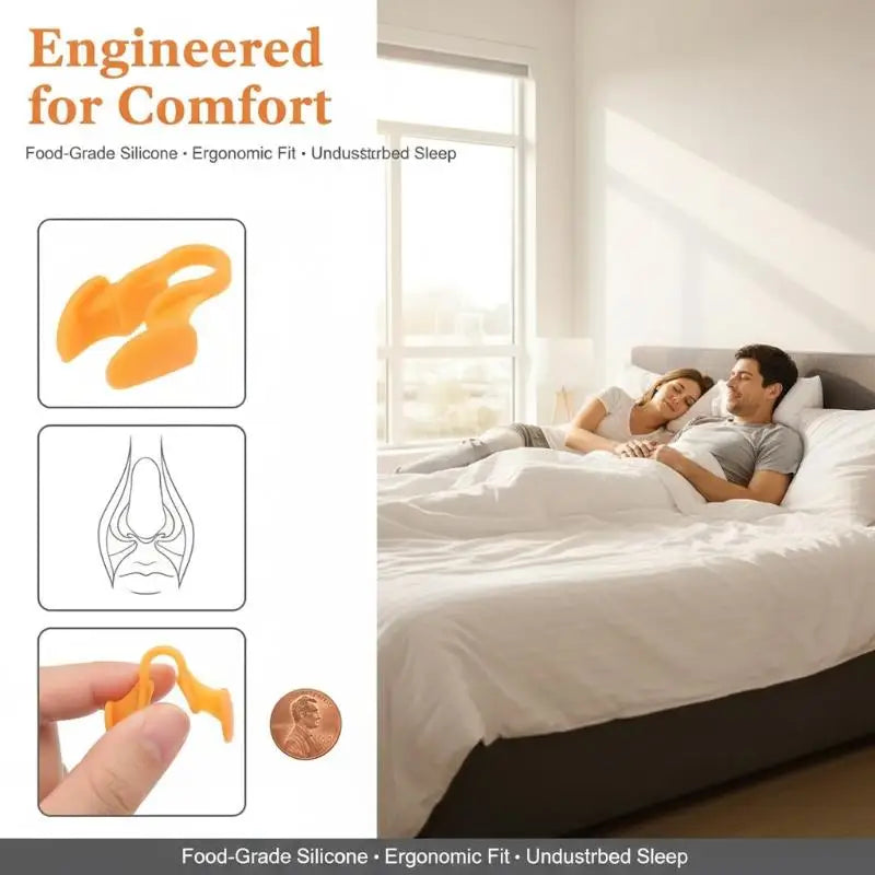 2Pcs Silicone Anti-Snoring Nasal Dilators | Comfortable Sleep Aid Nose Clips