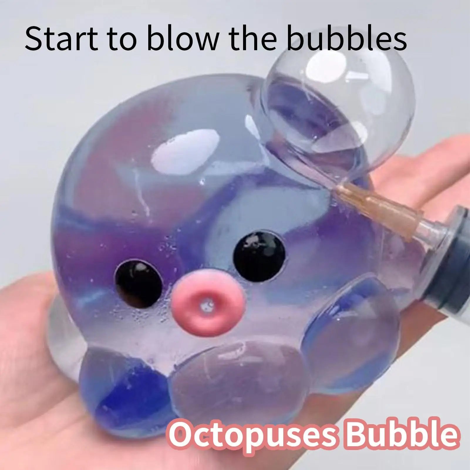 Glowing Octopus Bubble Pop Fidget Toy | Squeeze Sensory Ball with Soft Popping Sounds