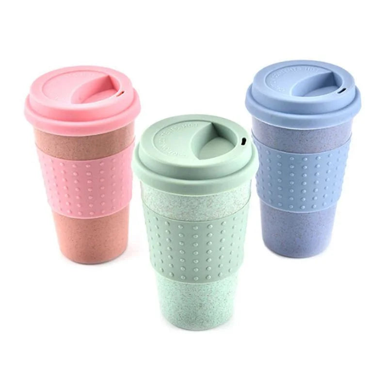 Reusable Wheat Straw Mug | Eco-Friendly Travel Coffee Cup