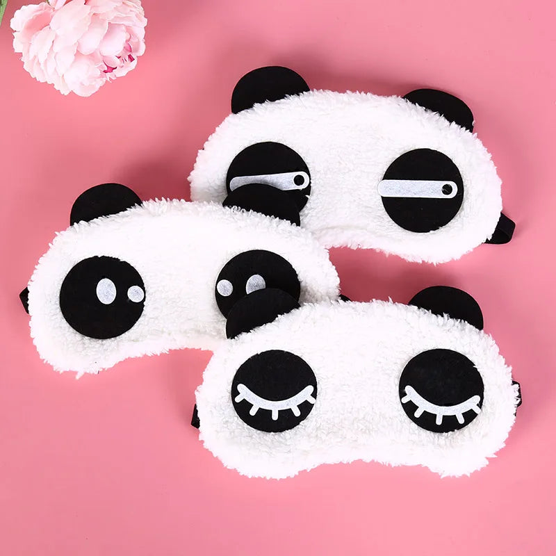 Cartoon Panda Sleep Eye Mask | Light Blocking Cotton Eyeshade for Relaxation
