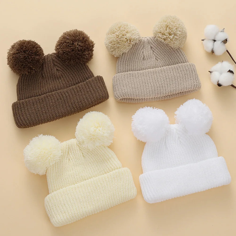 Baby Knotted Turban Hat for Newborns | Pom Pom Cap