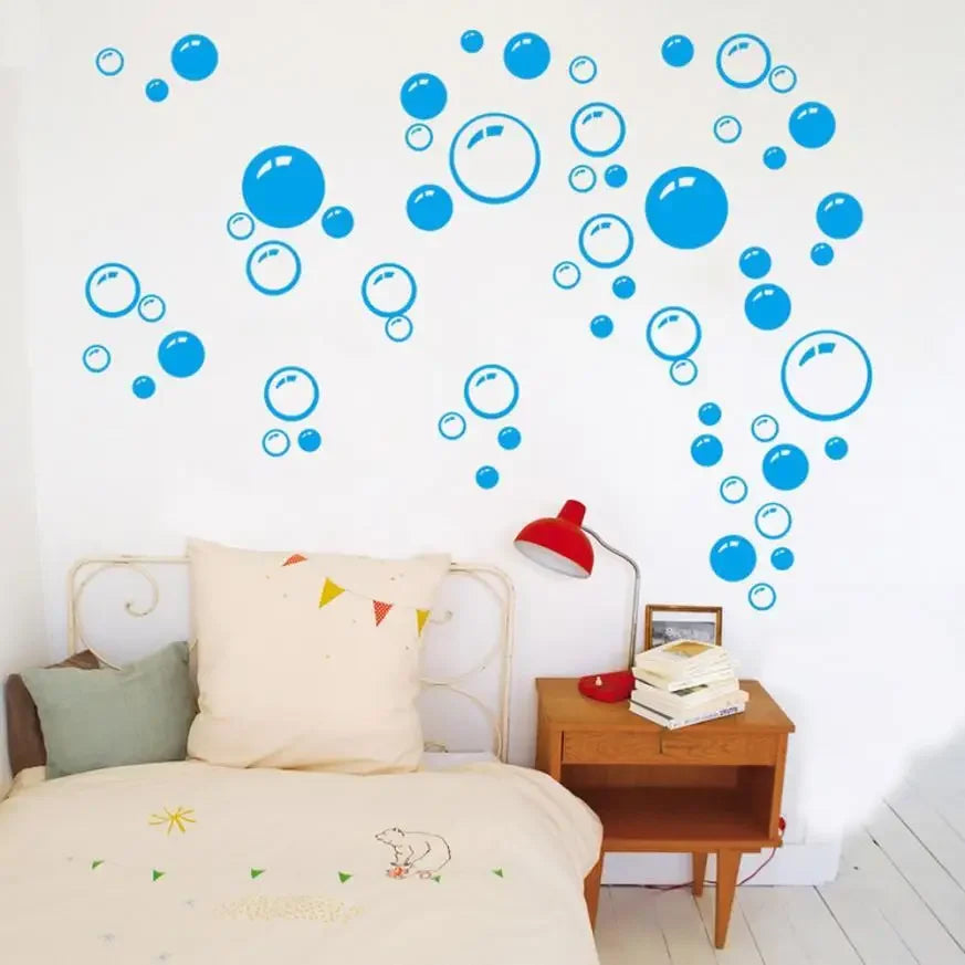Removable Bubble Wall Stickers | Waterproof PVC Decals for Bathroom, Window & Kids Room