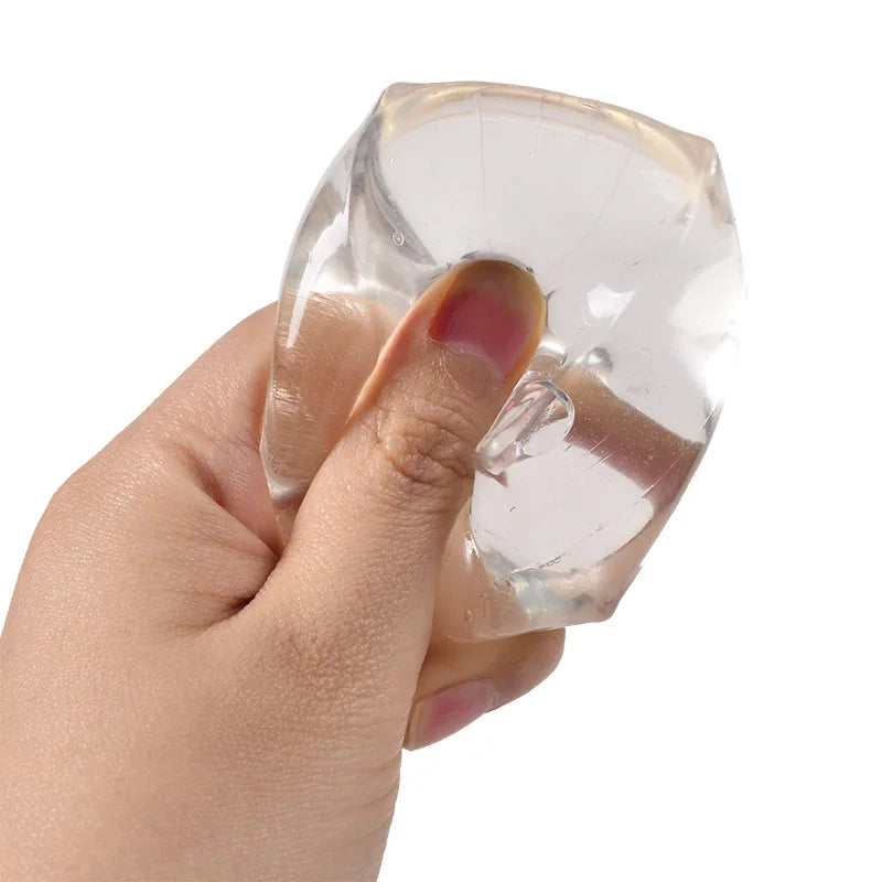 Ice Cube Stress Relief Squeeze Toy | Soft TPR Slow Rebound Decompression Ball