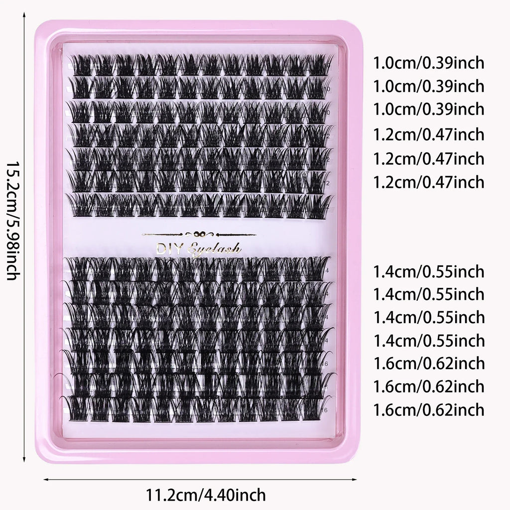 Lash Clusters 168pcs | DIY Wispy Individual Lashes 10-16mm D Curl