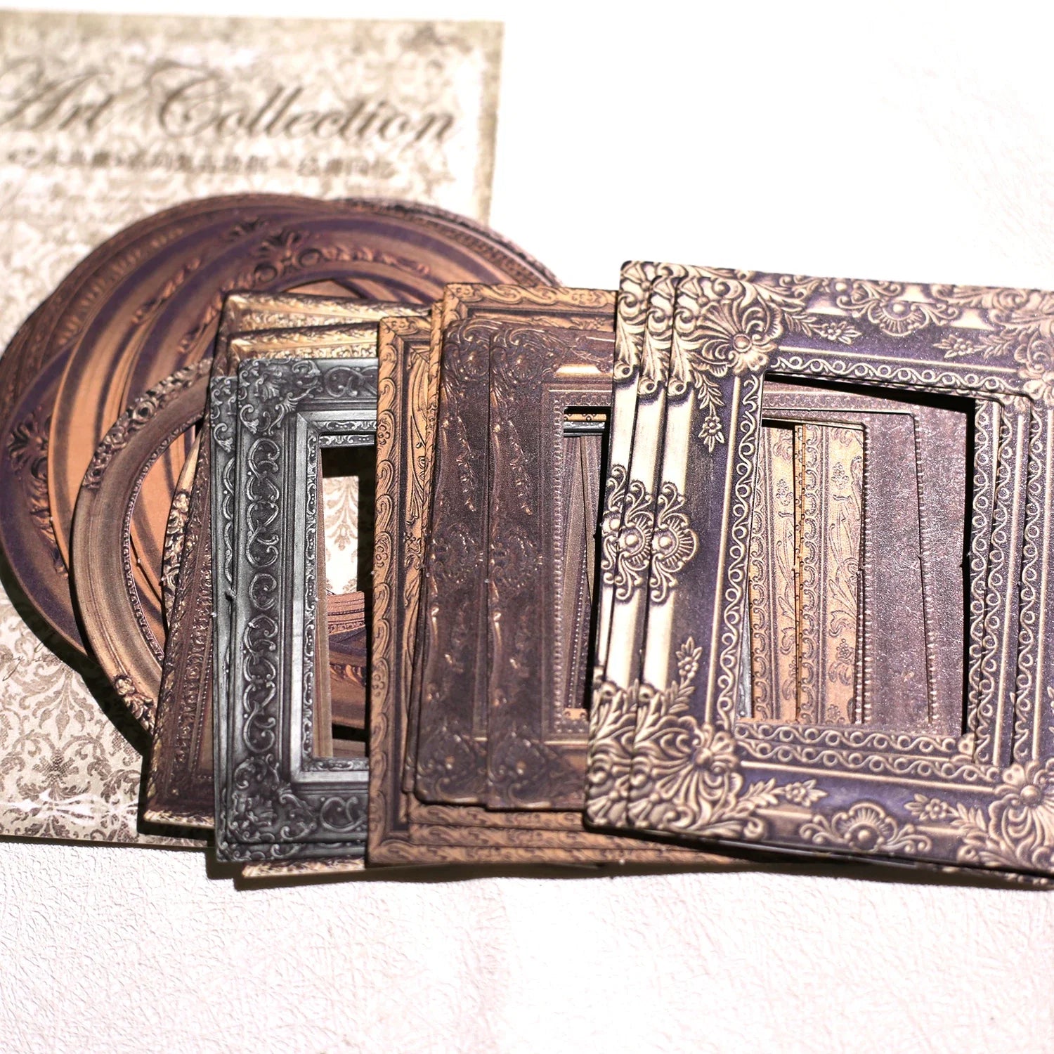 Vintage Frame Scrapbook Paper Set | 30pcs Junk Journal DIY Collage Material