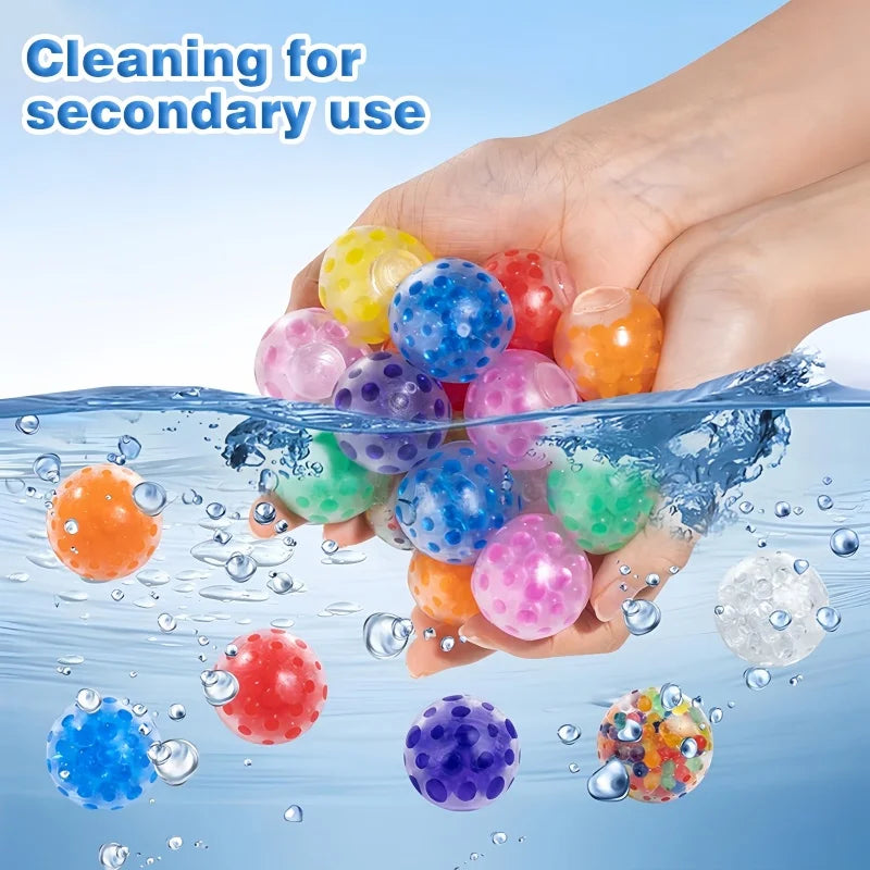 Soft Rubber Squeeze Balls | 5-Pack Stress Relief Grape Ball Set for Sensory Play and Party Favors