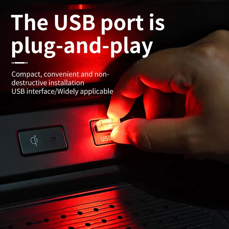Car USB Atmosphere Light | LED Touch Control Interior Decoration Lamp