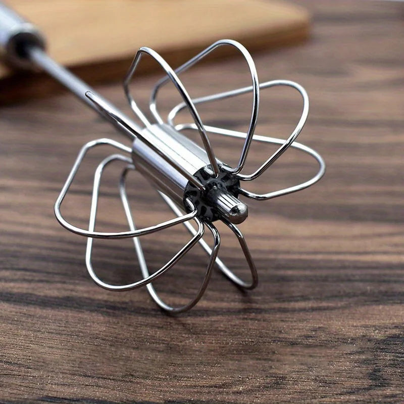 Stainless Steel Semi-Automatic Egg Beater | Manual Cream and Egg Mixer for Baking