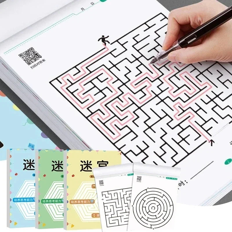 Kid's Maze Game Book | Student Concentration Training and Educational Learning Toy
