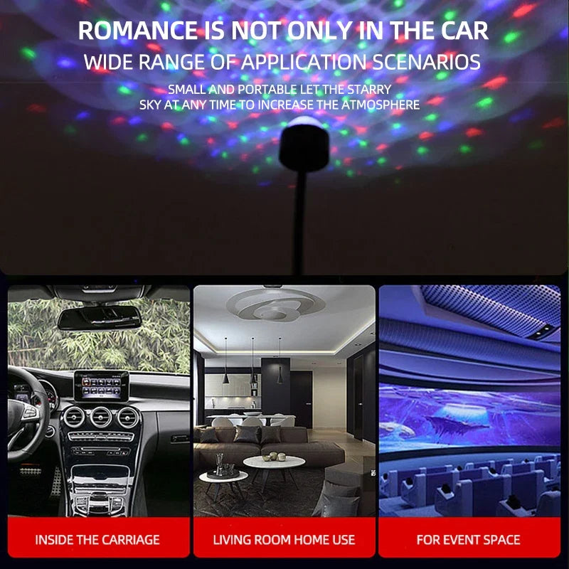 LED Starry Sky Ball Night Light | USB Sound Activated RGB Atmosphere Lamp
