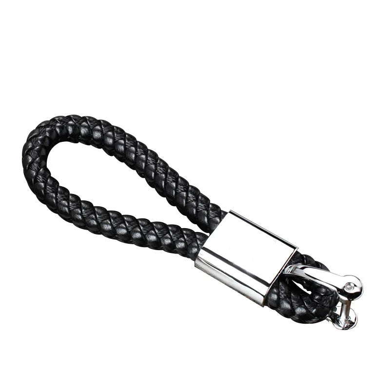 Detachable Leather Car Keychain | 360 Degree Rotating Metal Key Ring for Honda Audi BMW