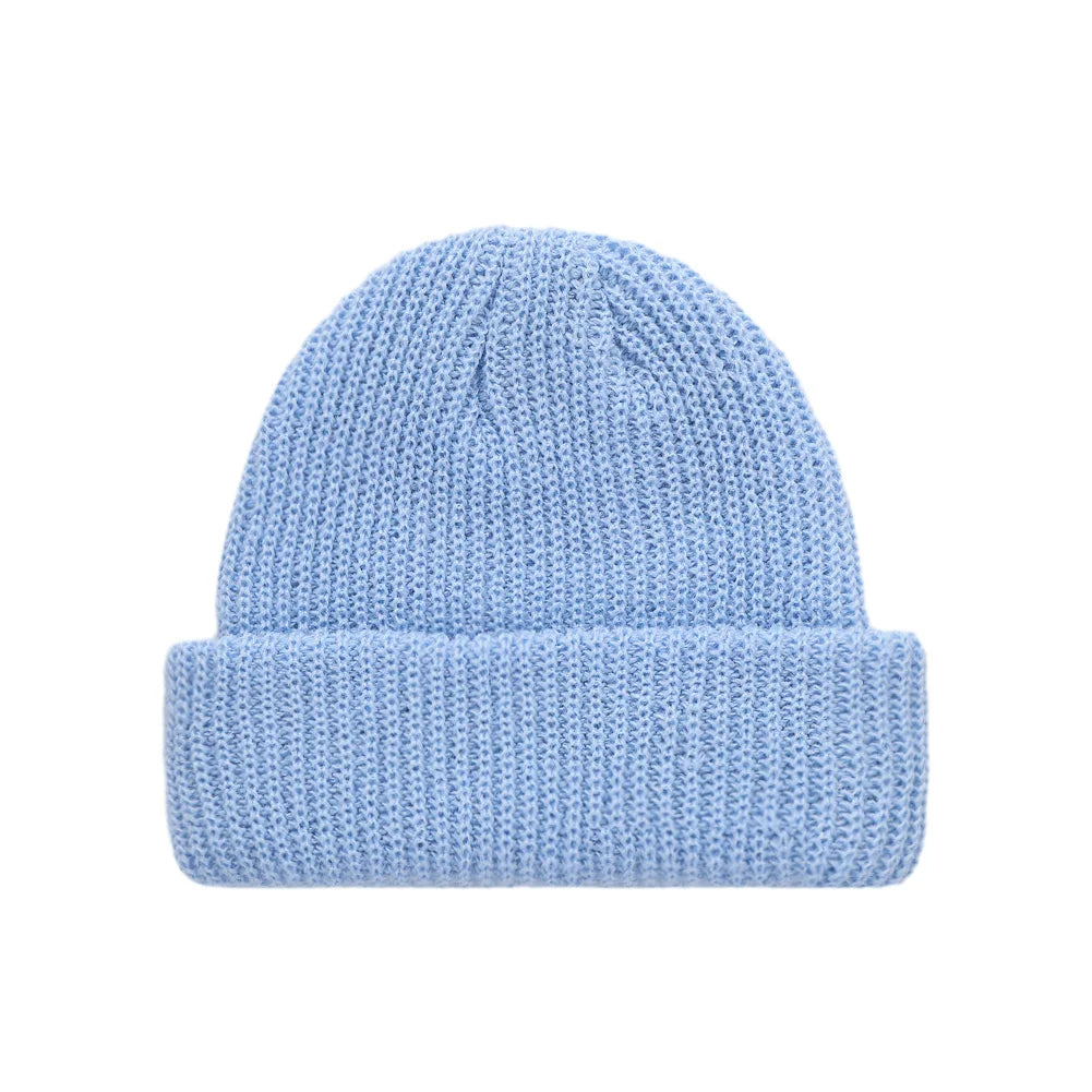 Baby Knitted Turban Hat for Boys Girls | Solid Color Winter Beanie