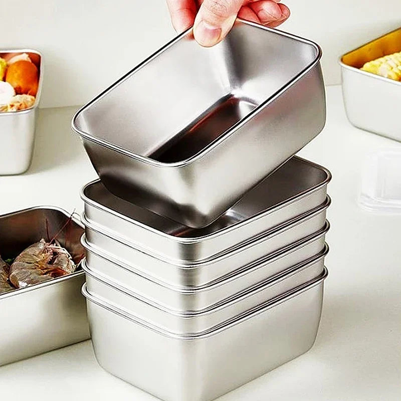 304 Stainless Steel Airtight Food Storage Container | Lunch Bento Box with Lid