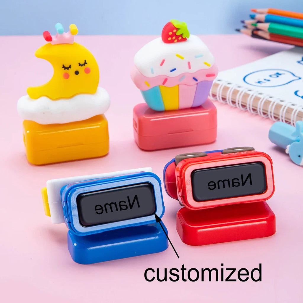 Custom Creative Cartoon Name Stamps | Personalized Seals for School Uniforms and Signatures