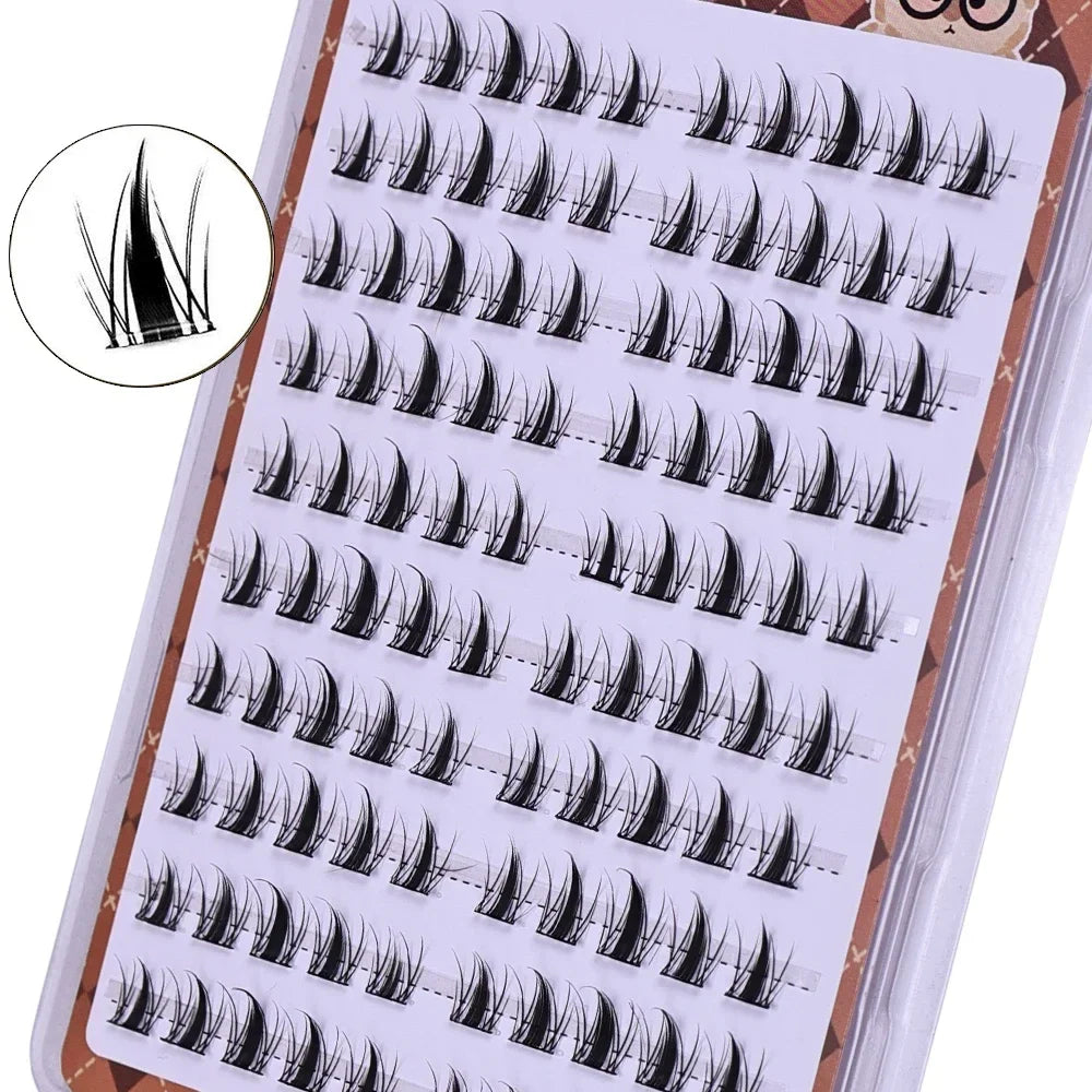 DIY Self-Adhesive Cluster Lashes 10 Rows | Glue-Free Manga Sectioned Eyelashes