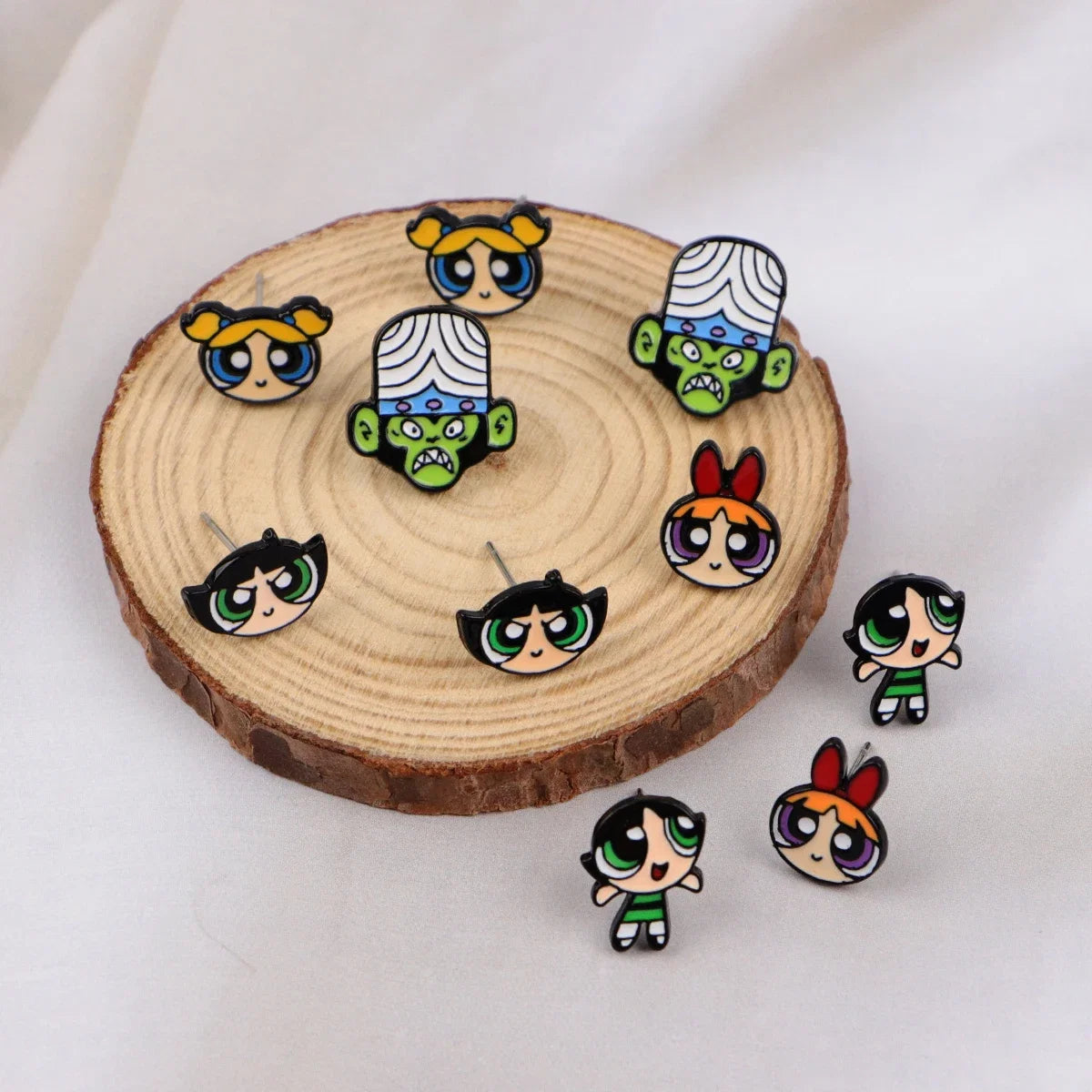 Cartoon Animal Stud Earrings | Cute Stainless Steel Pierced Jewelry for Women