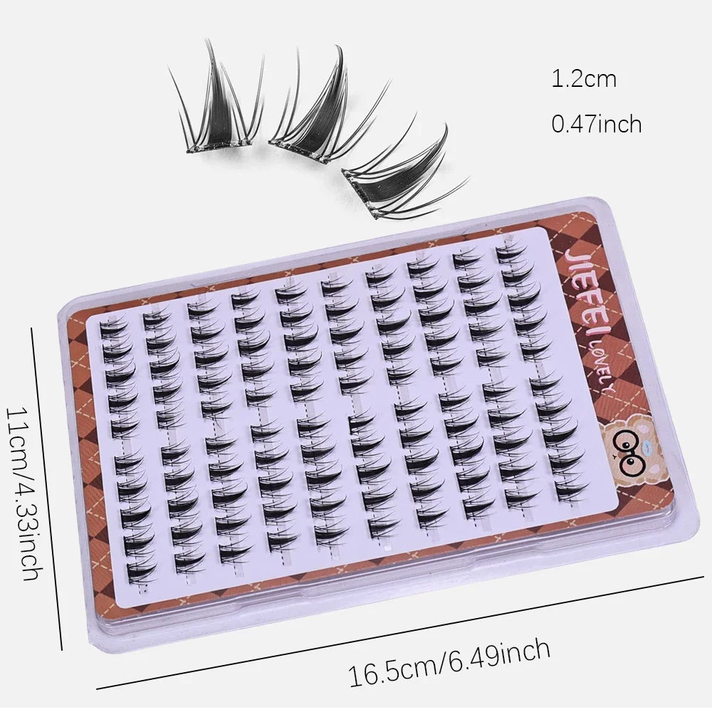 DIY Self-Adhesive Cluster Lashes 10 Rows | Glue-Free Manga Sectioned Eyelashes