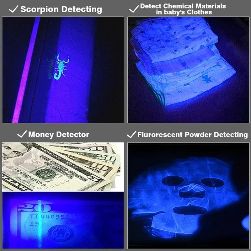 UV Flashlight 395nm Black Light | Mini UV Torch for Resin Curing and Stain Detection