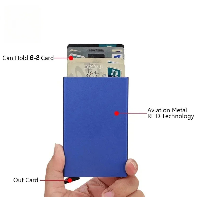 Slim Metal RFID Wallet | Minimalist Card Holder for Men and Women