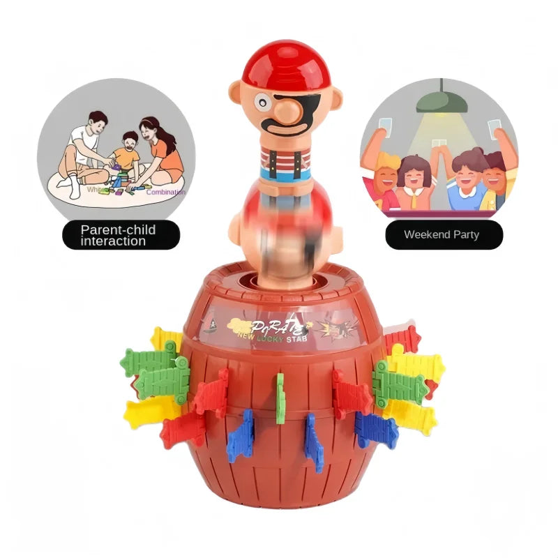 Pirate Barrel Toy Game | Jumping Pirates Bucket Sword Stab Family Interactive Game