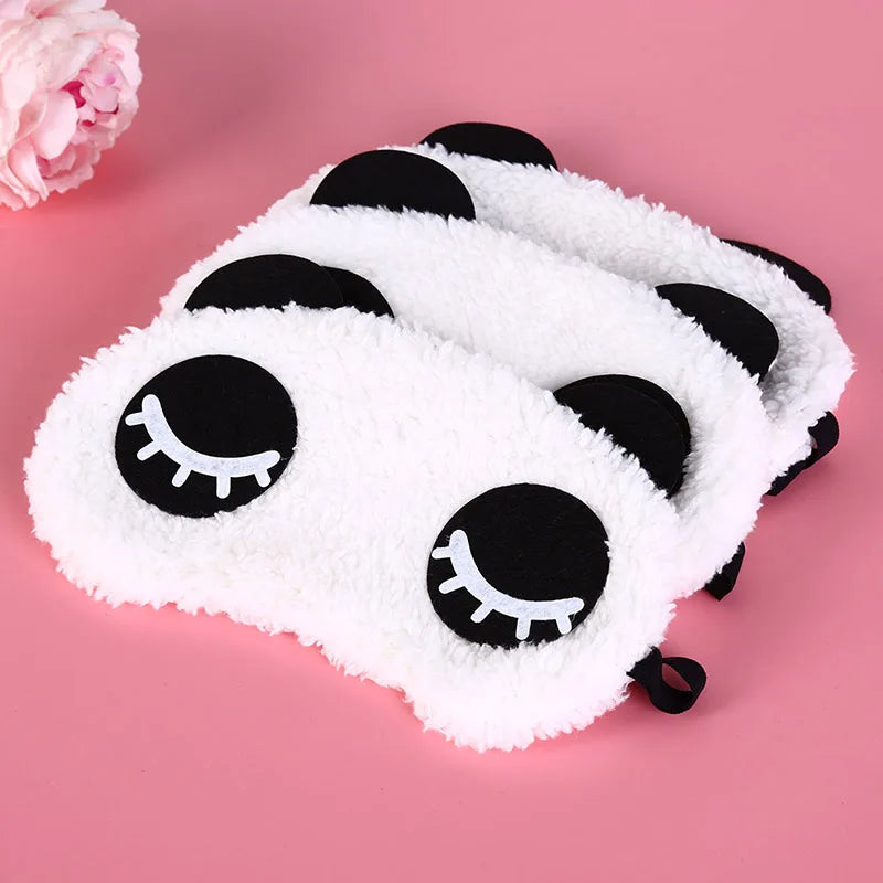 Cartoon Panda Sleep Eye Mask | Light Blocking Cotton Eyeshade for Relaxation