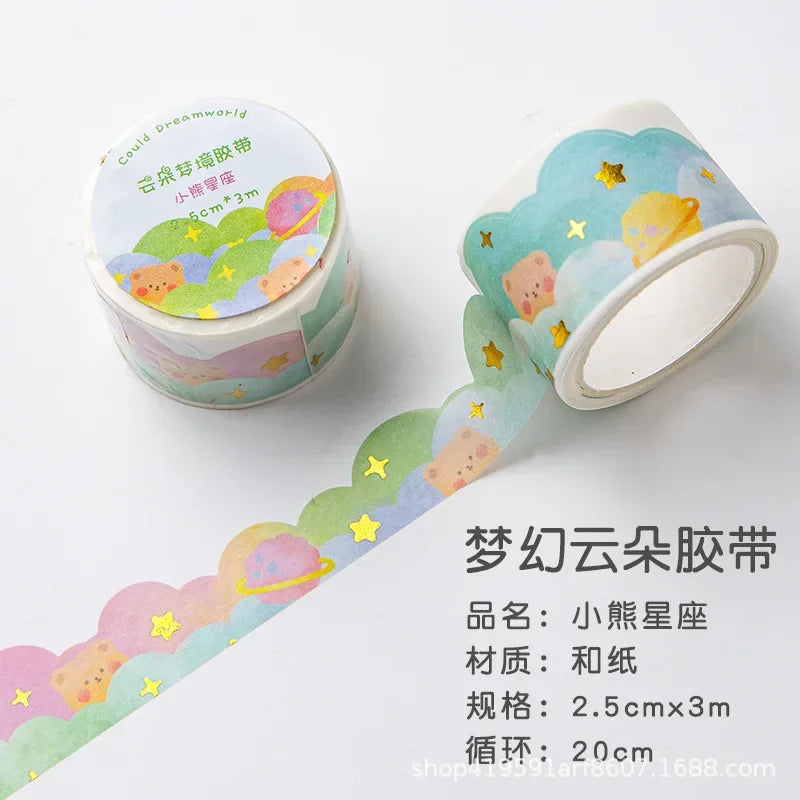 Kawaii Gradient Clouds Washi Tapes | DIY Scrapbooking and Journaling Stickers