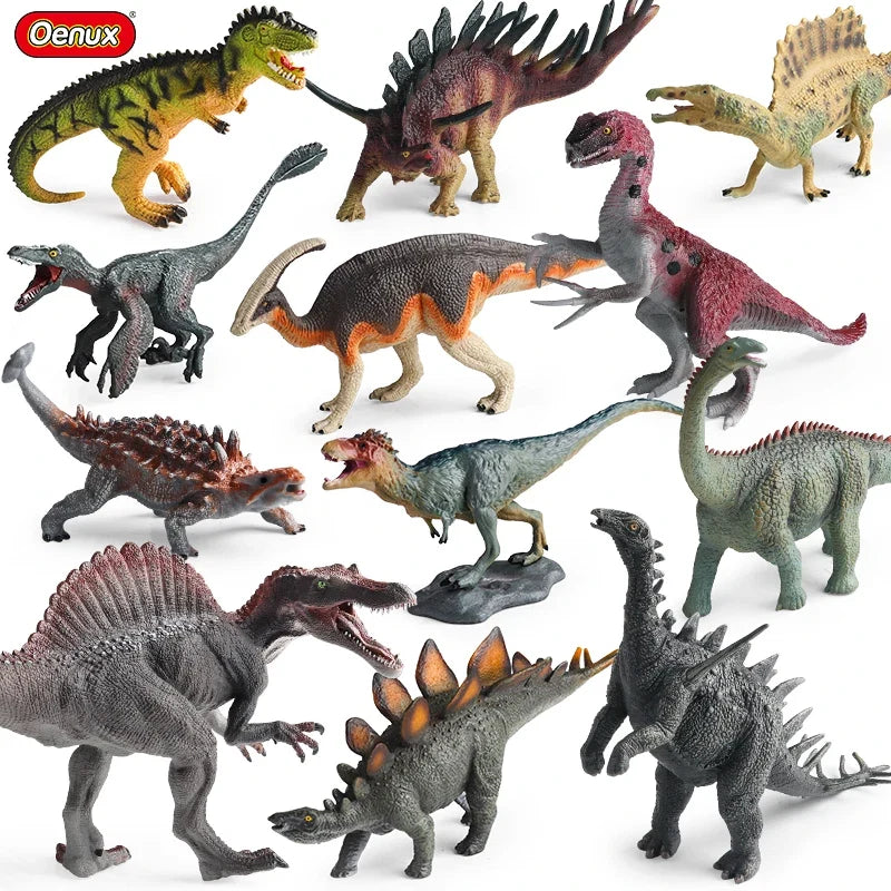 Oenux Jurassic Dinosaurs Action Figures Set | 5 Realistic PVC Models Collection Toy