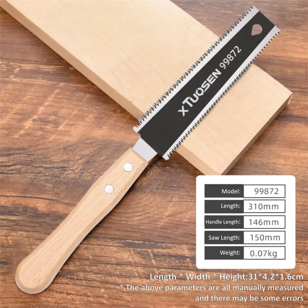 6-Inch Double-Sided Hand Saw | Flexible Flush Cutting Saw for Woodworking