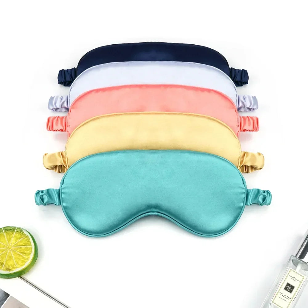Silk Sleep Eye Mask for Women | Travel Blindfold with Light Blocking