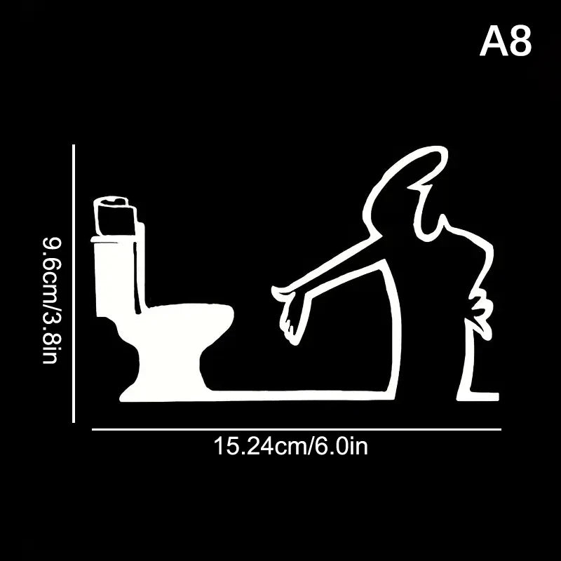 La Linea Minimalist Line Art Stickers | Modern Home Decor Door Decal