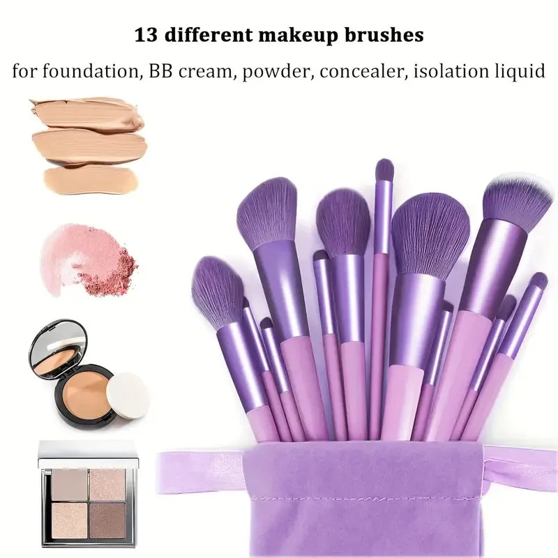 Professional 13-Piece Makeup Brush Set | Complete Cosmetic Tool Kit