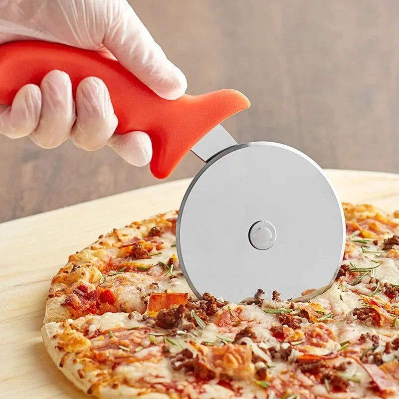 Stainless Steel Pizza Cutter Wheel | Kitchen Pastry Roller Scissor
